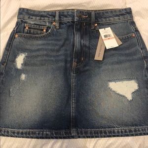 B2G1 Calvin Klein Denim Distressed Skirt